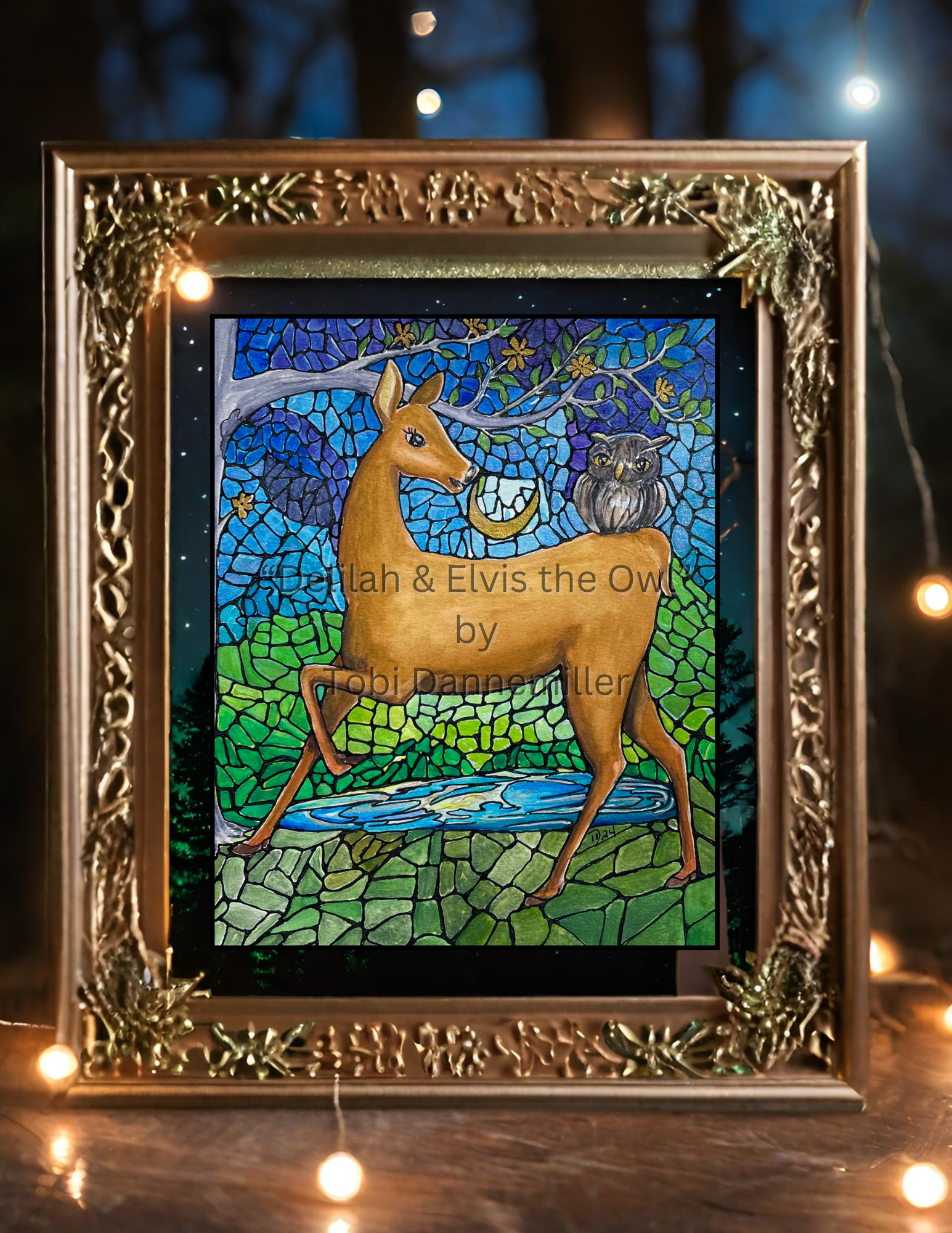 “Delilah and Elvis the Owl” (Sold)