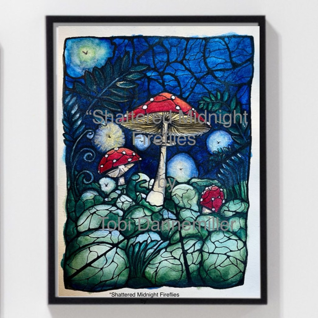 “Shattered Midnight Fireflies” (Sold)